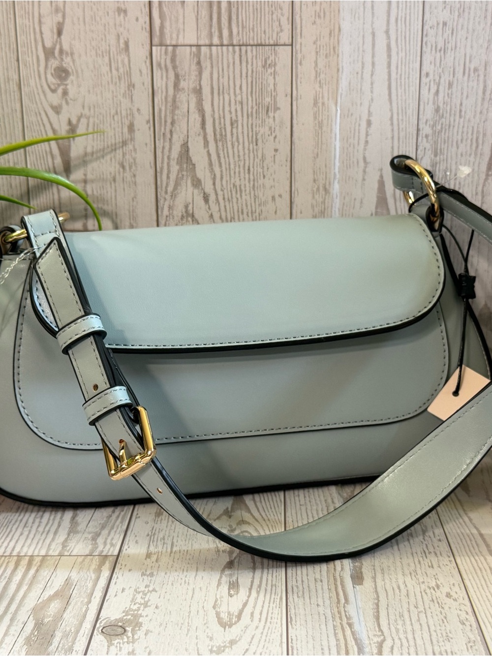 Nine West Mint Leather Shoulder Bag - Picture 3 of 3